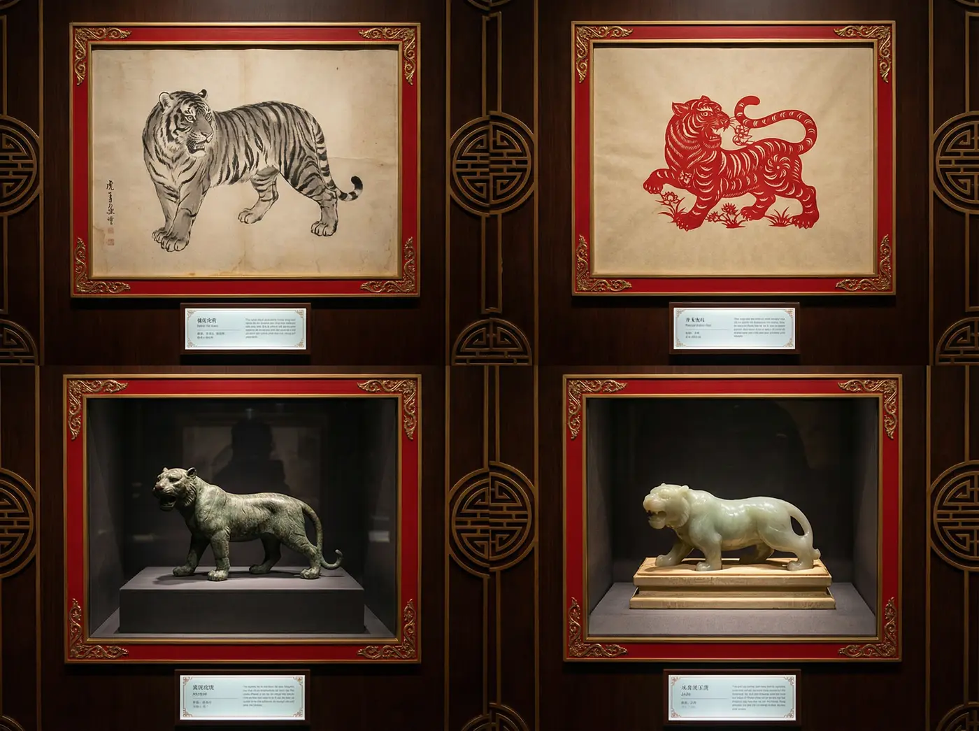 四种虎文化艺术形式 - 四虎传媒 | 虎图腾演变